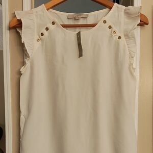 LOFT Women's Cream Top